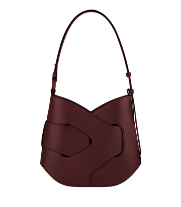 Polene Nodde Hobo Smooth Black Cherry