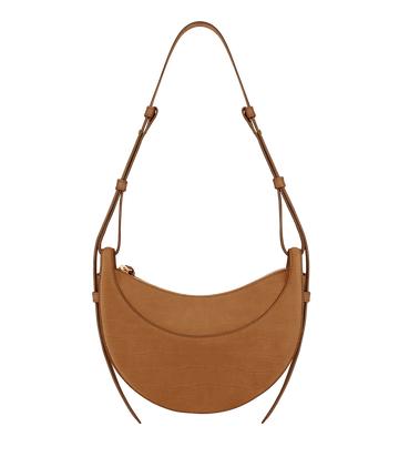 Polene Numero Dix Crocodile Nubuck Cinnamon