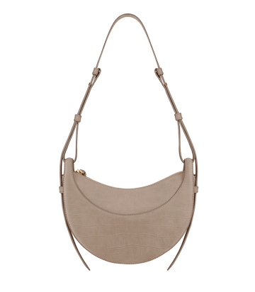 Polene Numero Dix Crocodile Nubuck Taupe