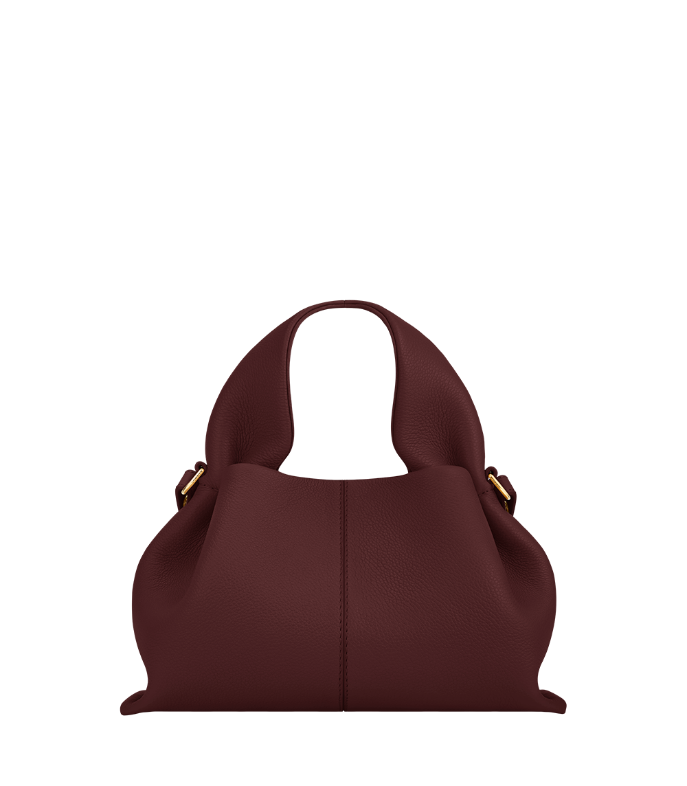 Polene Numero Neuf Mini Textured Black Cherry