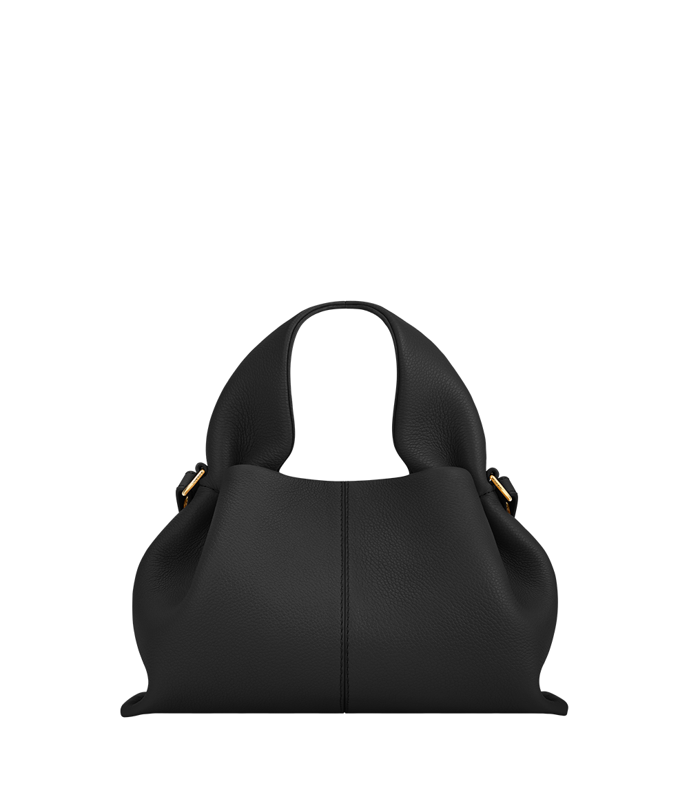 Polene Numero Neuf Mini Textured Black