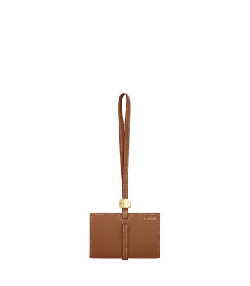 Polene Kaye Card Holder Textured Duo Camel