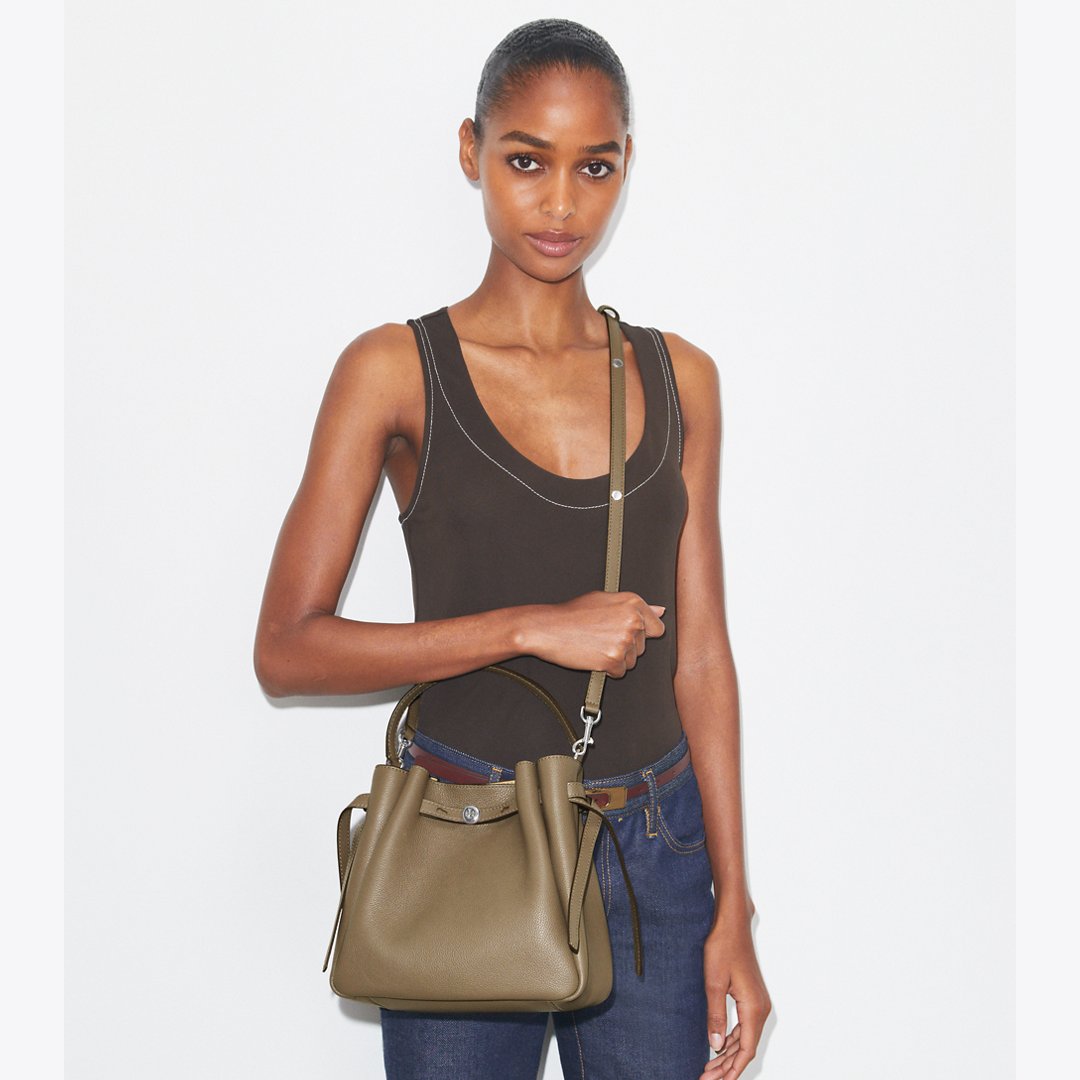 Tory Burch Romy Bucket Bag Wild Mushroom