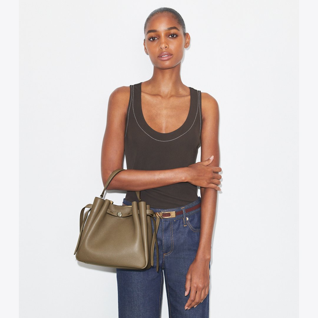 Tory Burch Romy Bucket Bag Wild Mushroom