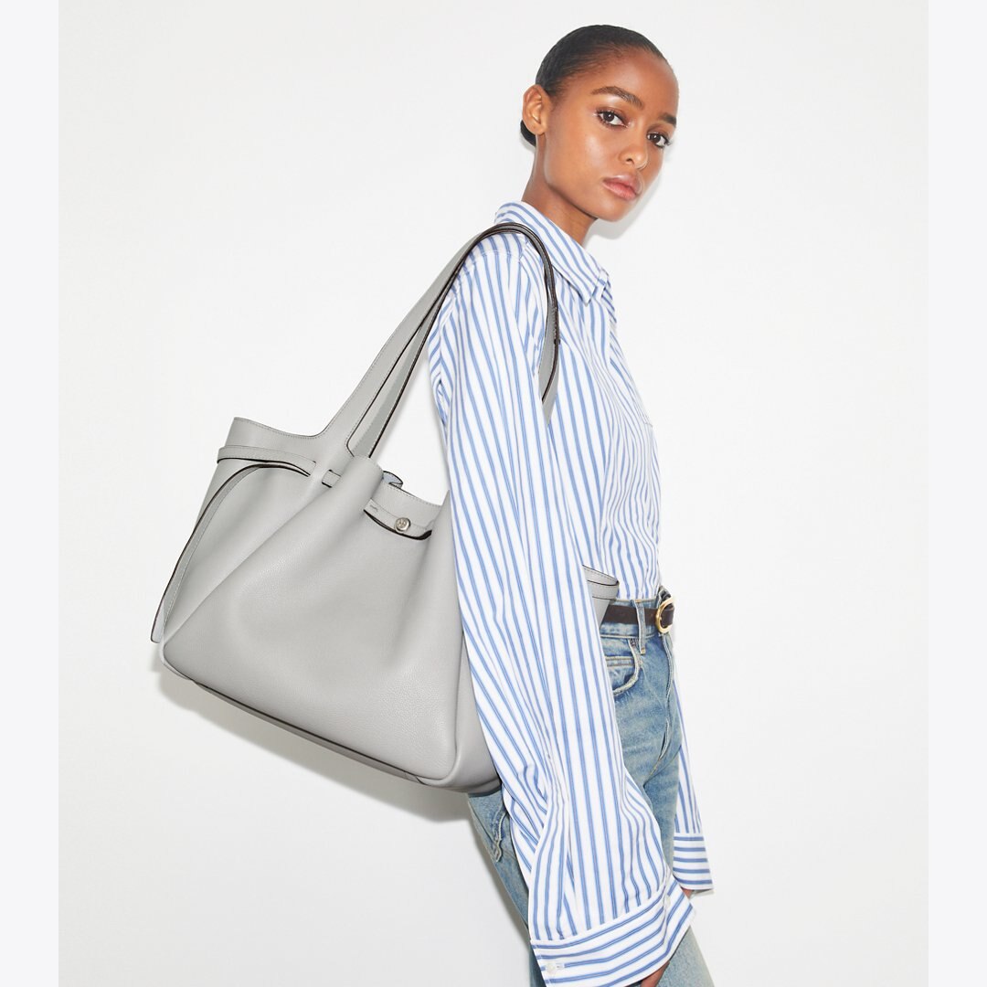 Tory Burch Romy Tote Light Granite