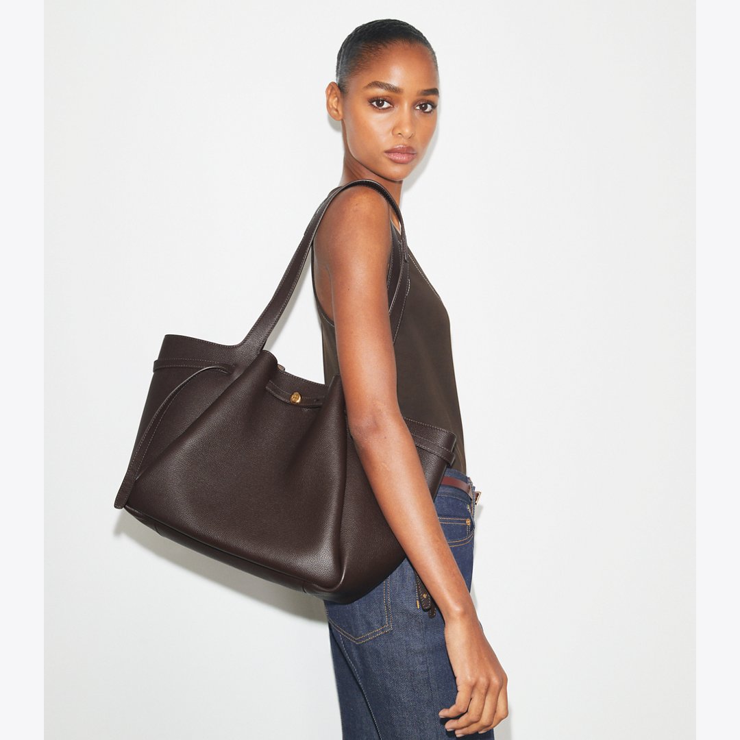Tory Burch Romy Tote Deep Brown