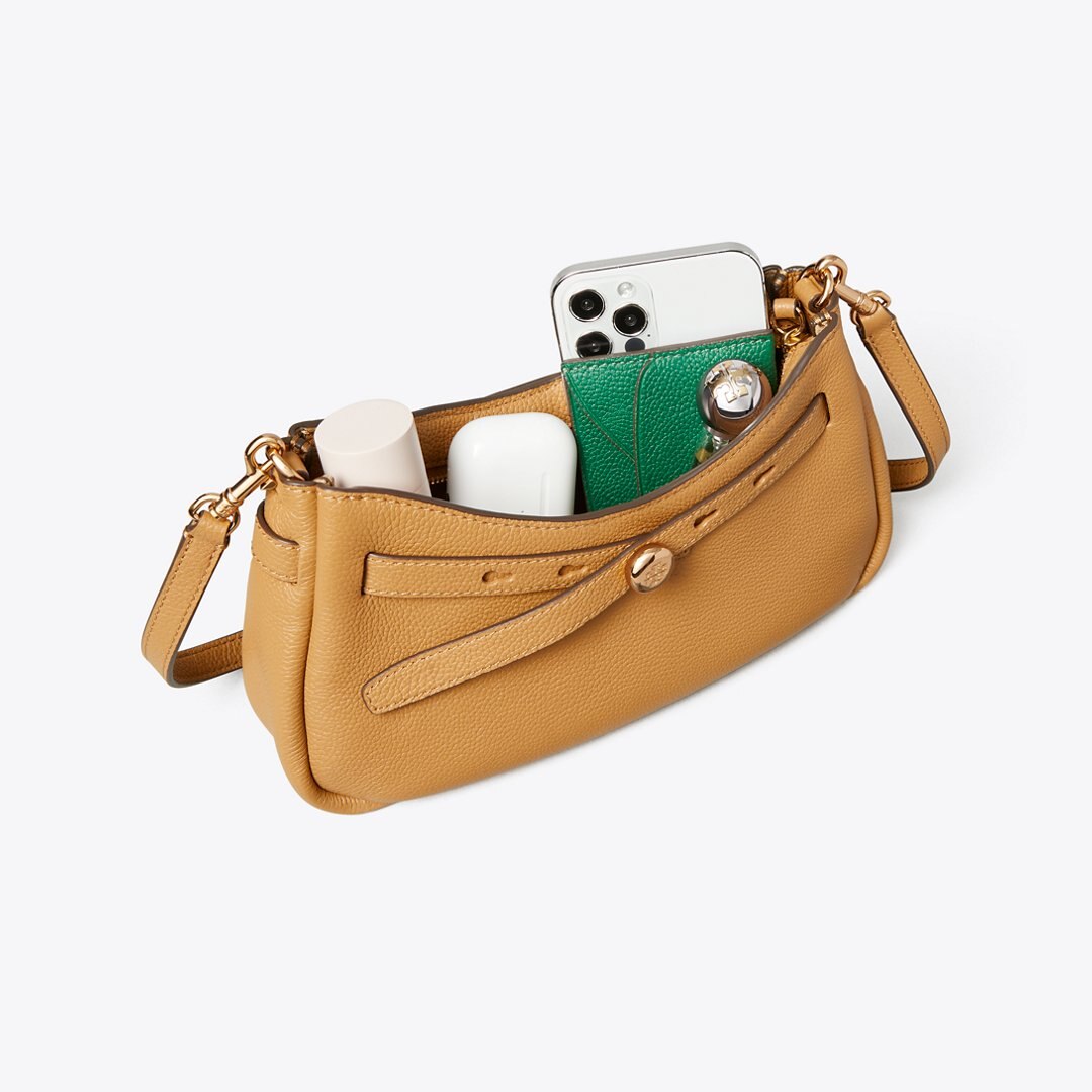 Tory Burch Romy Zip Top Crossbody Tiramisu