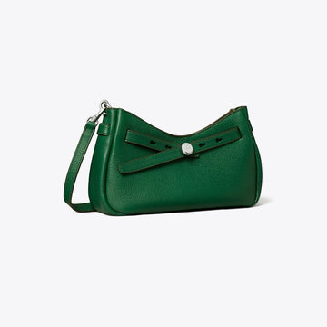 Tory Burch Romy Zip Top Crossbody Dark Kale