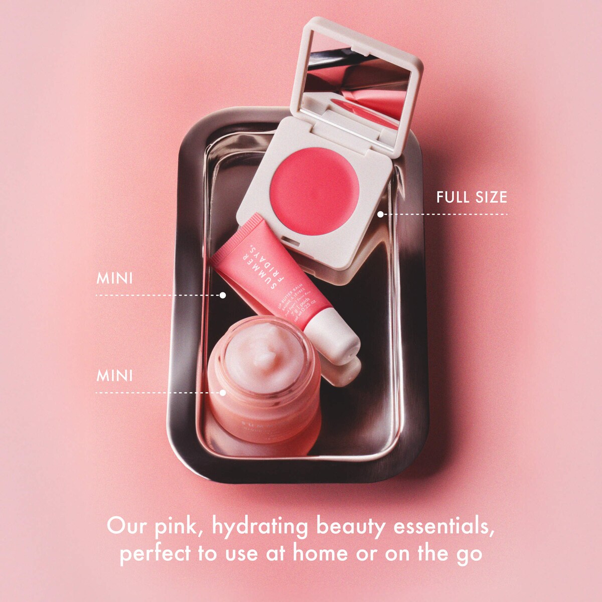 The Dewy Pink Set with mini Lip Butter Balm in Pink Sugar
