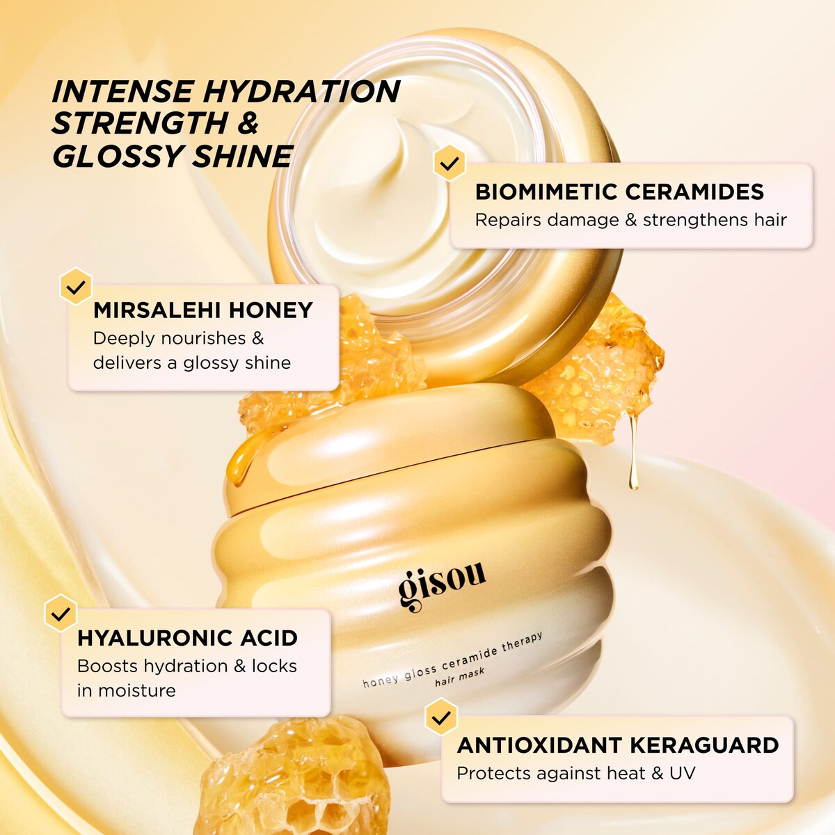 Honey Gloss Ceramide Therapy Hydrating Hair Mask Duo