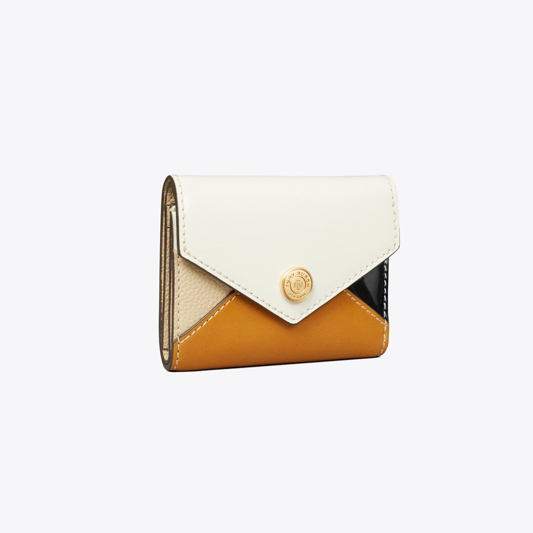 Tory Burch Small Colorblock Envelope Wallet Blanc Multi