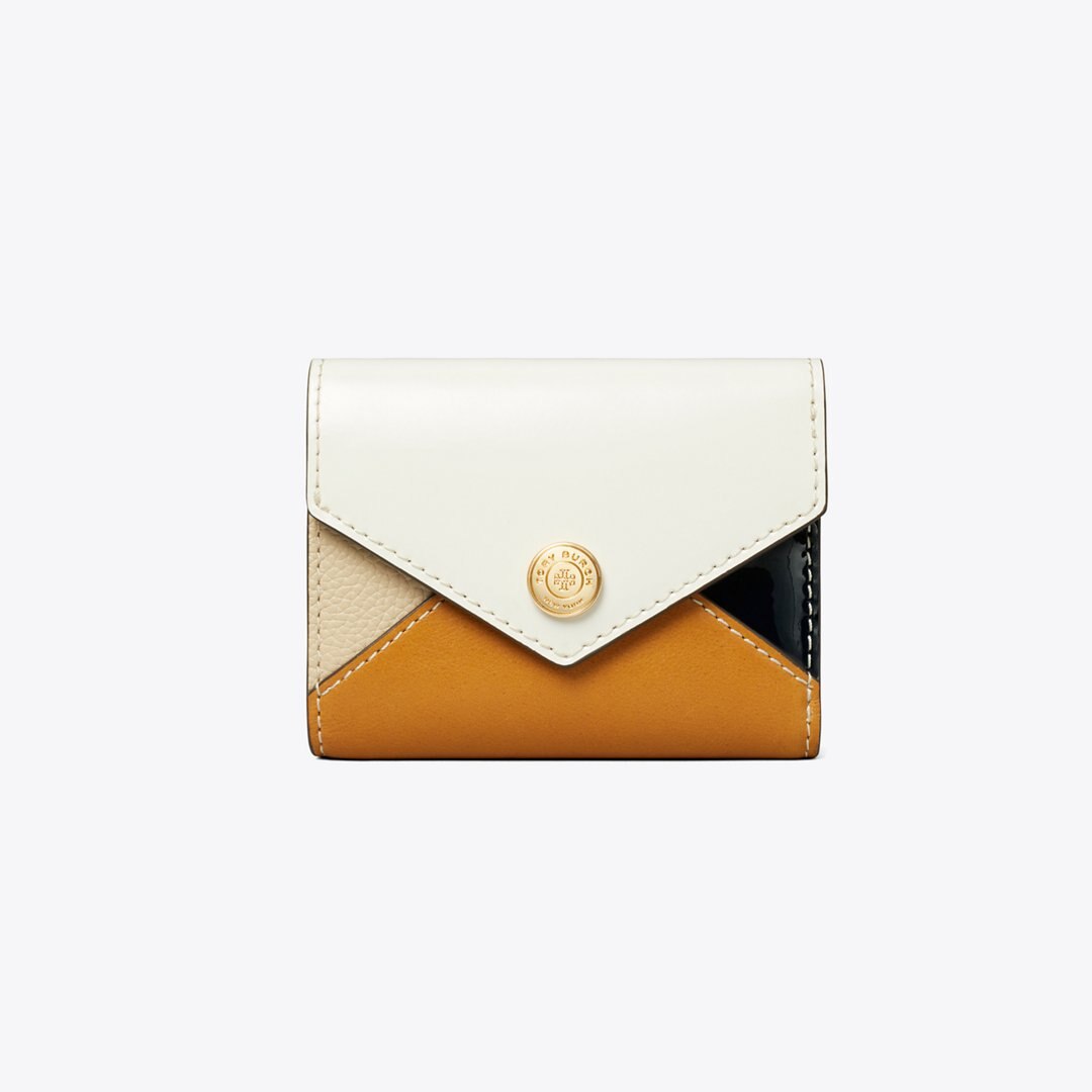 Tory Burch Small Colorblock Envelope Wallet Blanc Multi