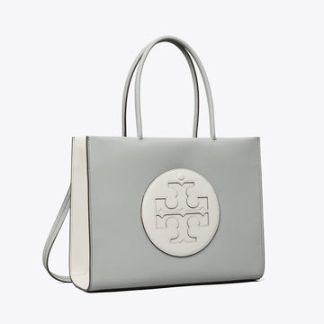 Tory Burch Small Ella Bio Color-Block Tote Light Granite / Moongaze
