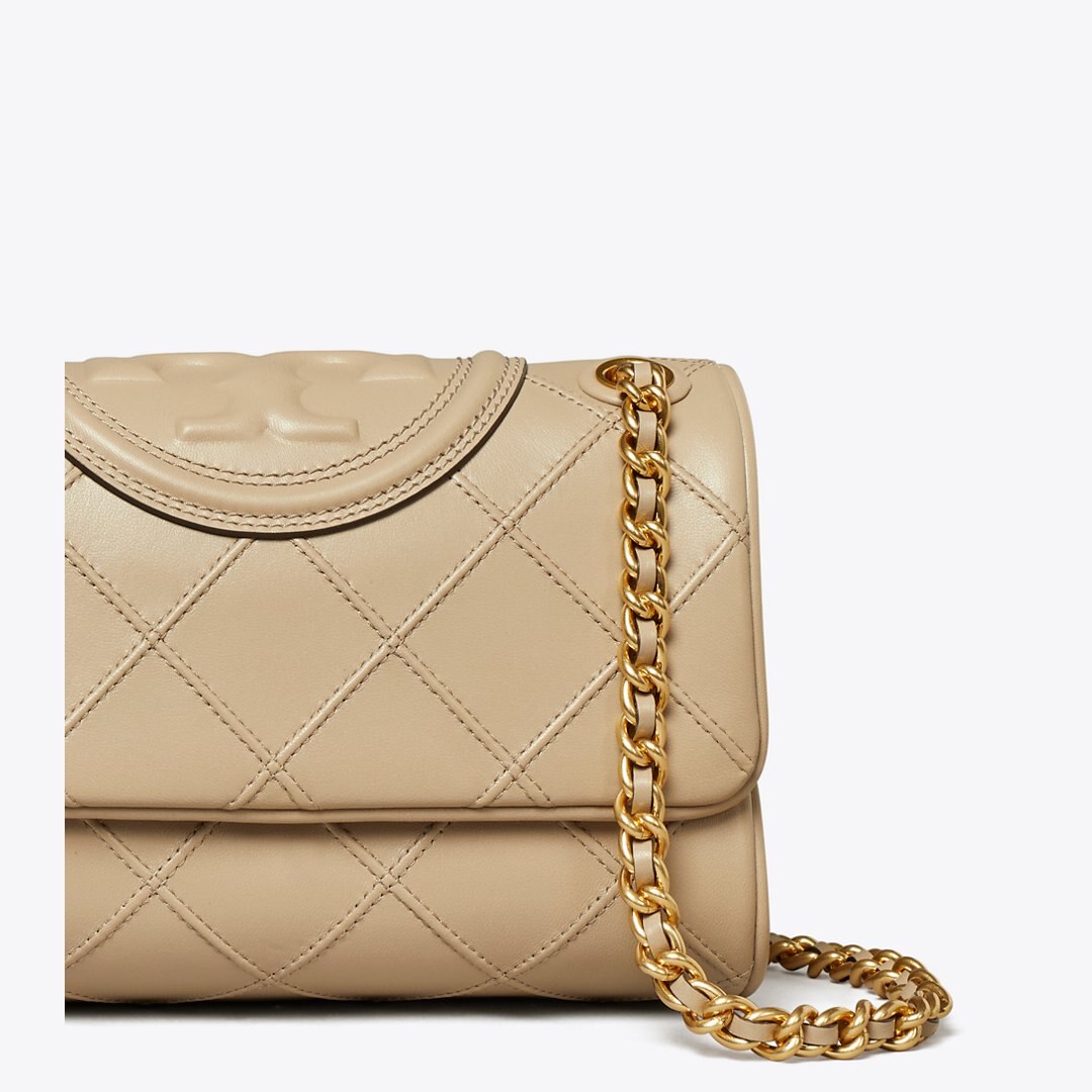 Tory Burch Small Fleming Soft Shoulder Bag Fresh Clay