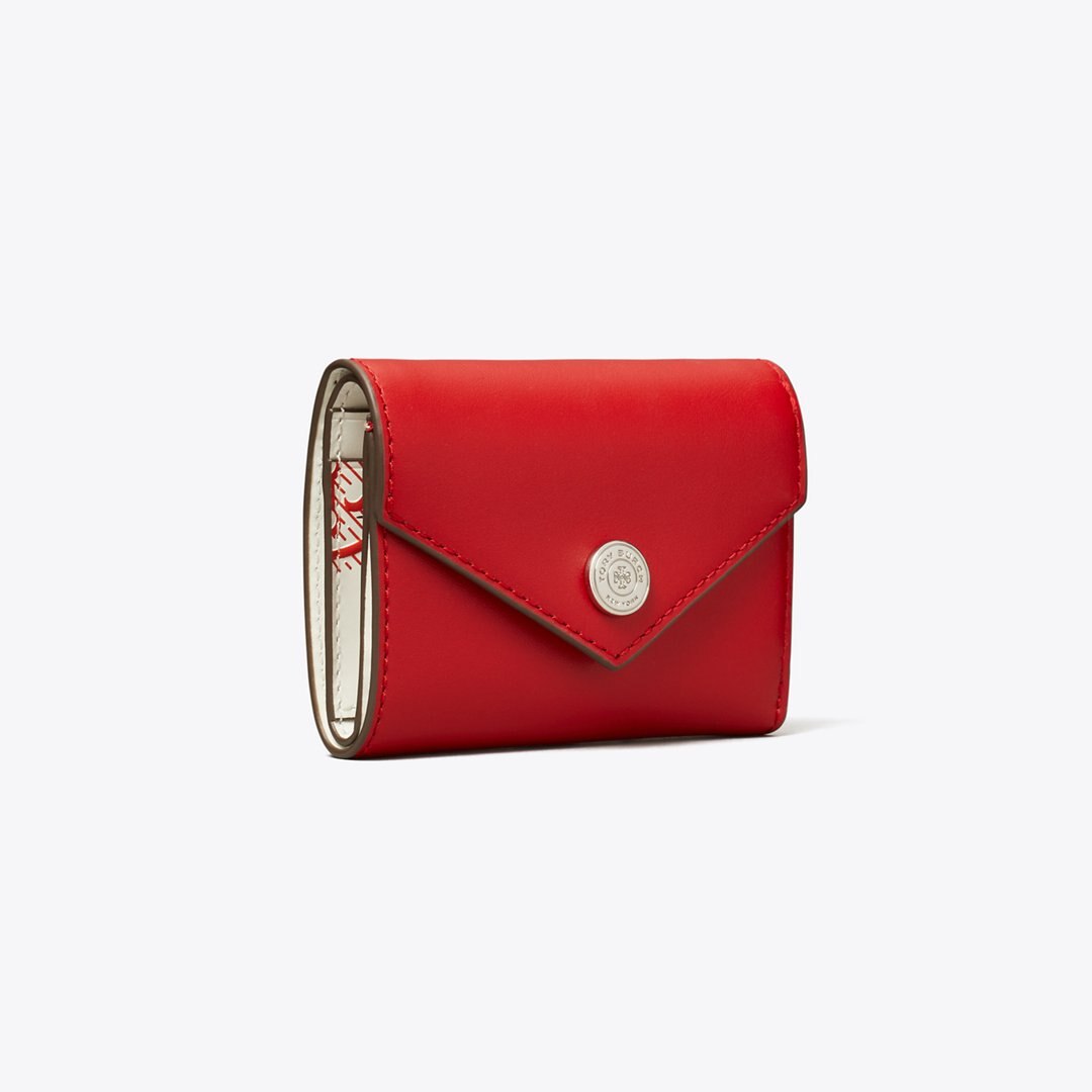 Tory Burch Small Leather Envelope Wallet Red Sky