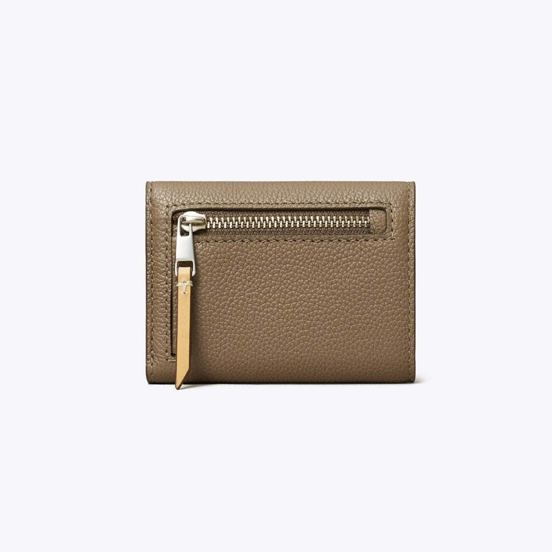 Tory Burch Small Pebble Envelope Wallet Wild Mushroom