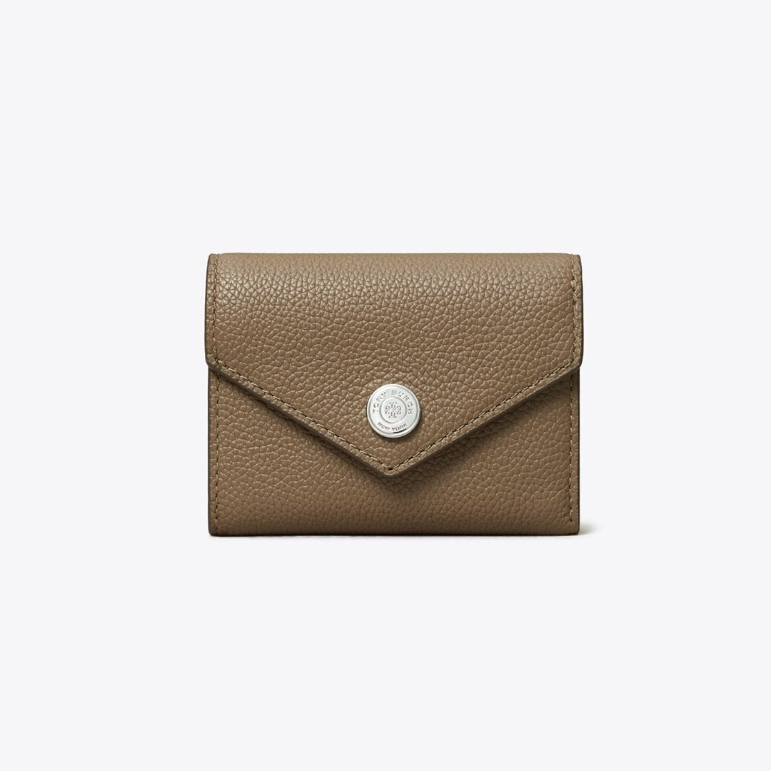 Tory Burch Small Pebble Envelope Wallet Wild Mushroom