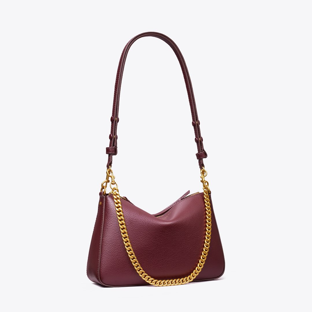 Tory Burch Small Perry Shoulder Bag Dark Carmine