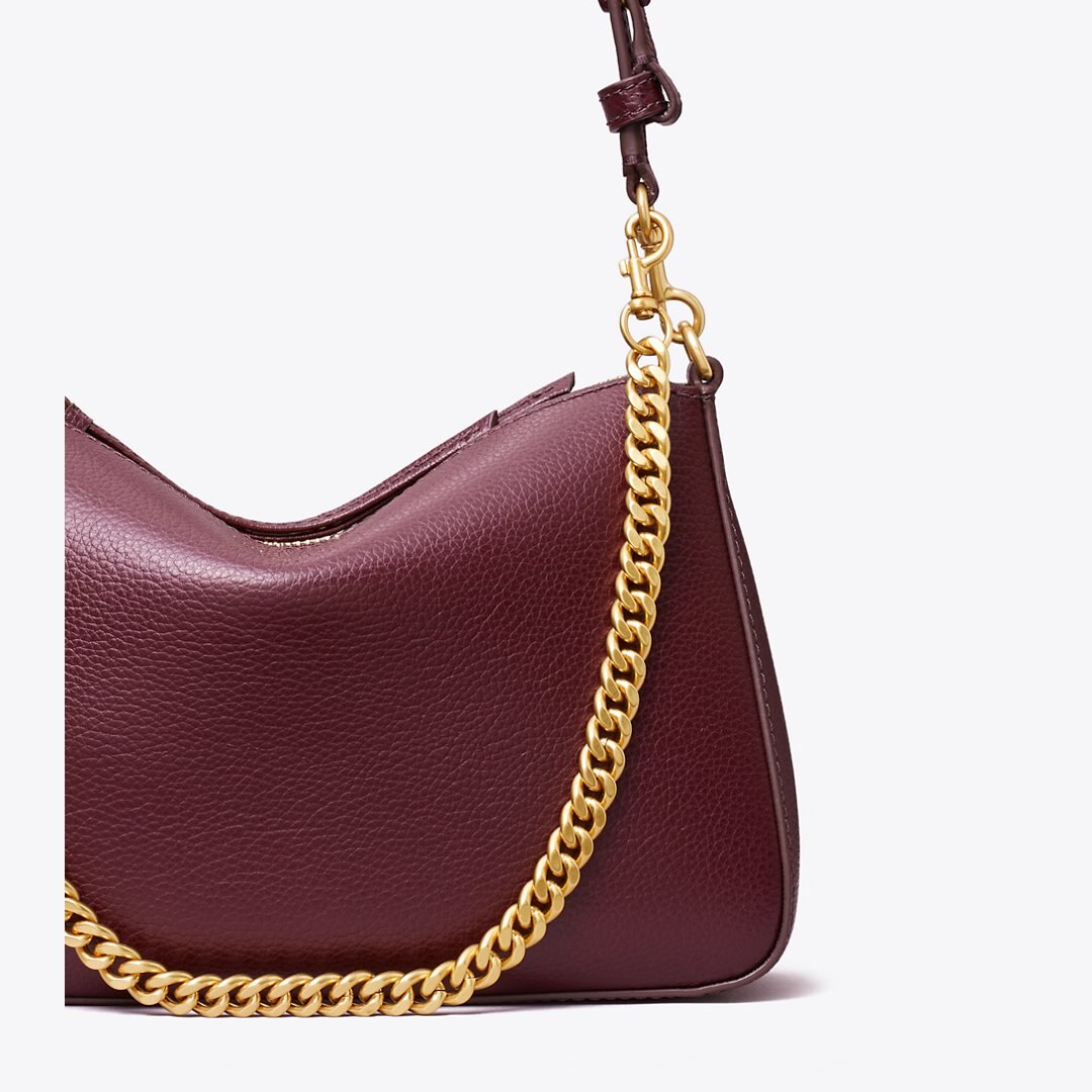 Tory Burch Small Perry Shoulder Bag Dark Carmine