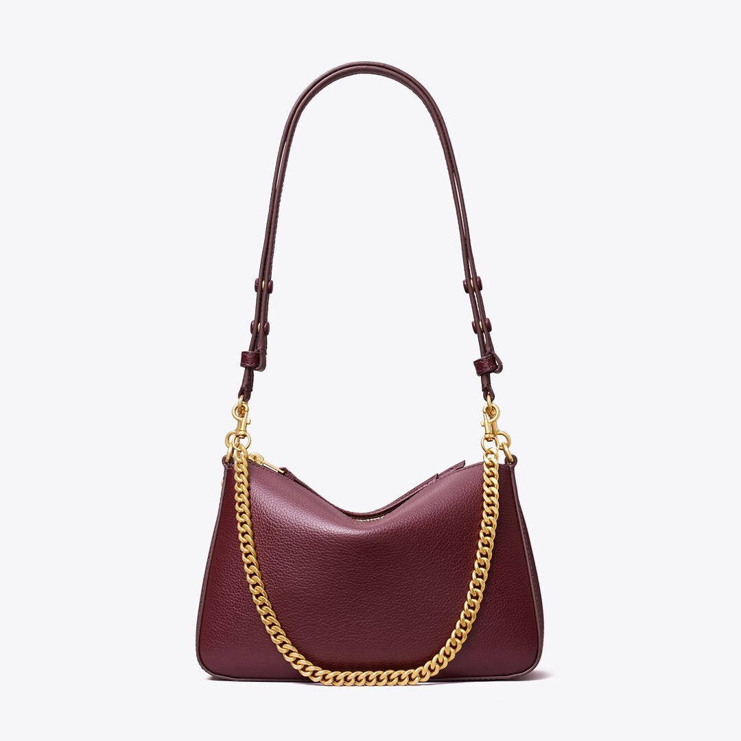 Tory Burch Small Perry Shoulder Bag Dark Carmine