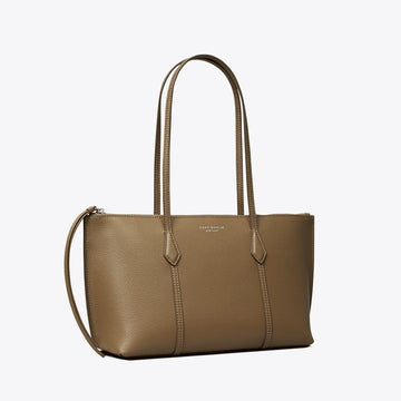 Tory Burch Small Perry Zip Tote Wild Mushroom