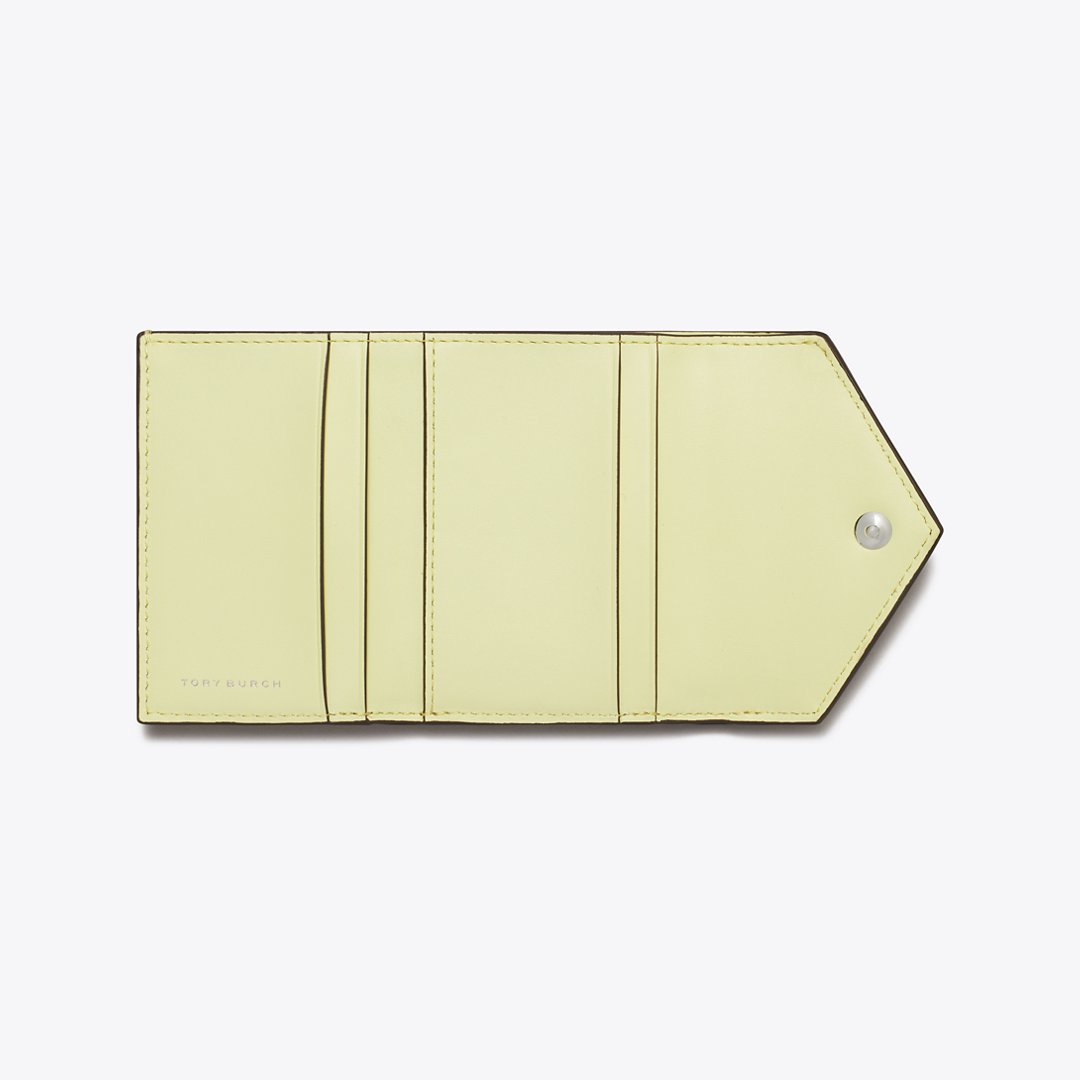 Tory Burch T Monogram Printed Leather Small Envelope Wallet Khaki Sand