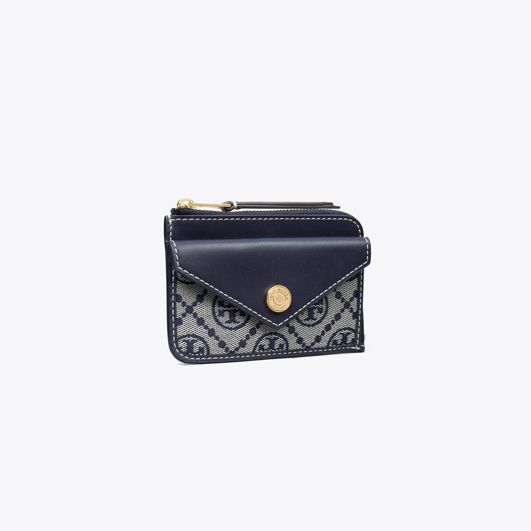 Tory Burch T Monogram Zip Card Case Tory Navy