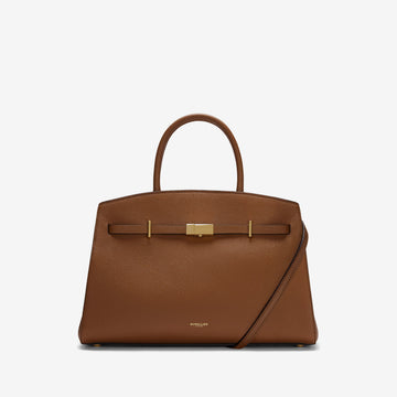 DeMellier The Midi Hudson tan small grain