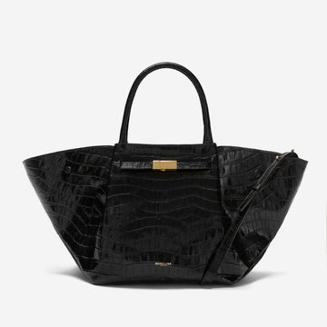 DeMellier The Midi New York black croc-effect