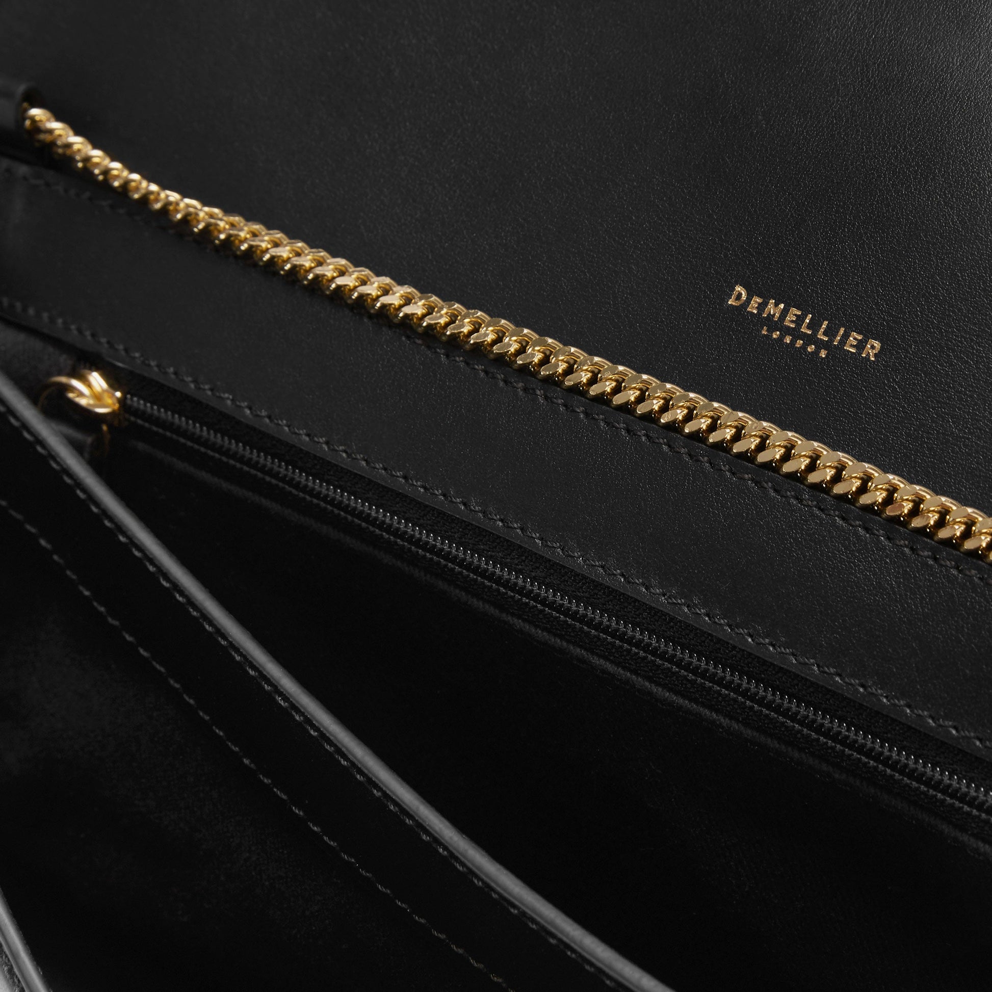 DeMellier The Paris Clutch black smooth