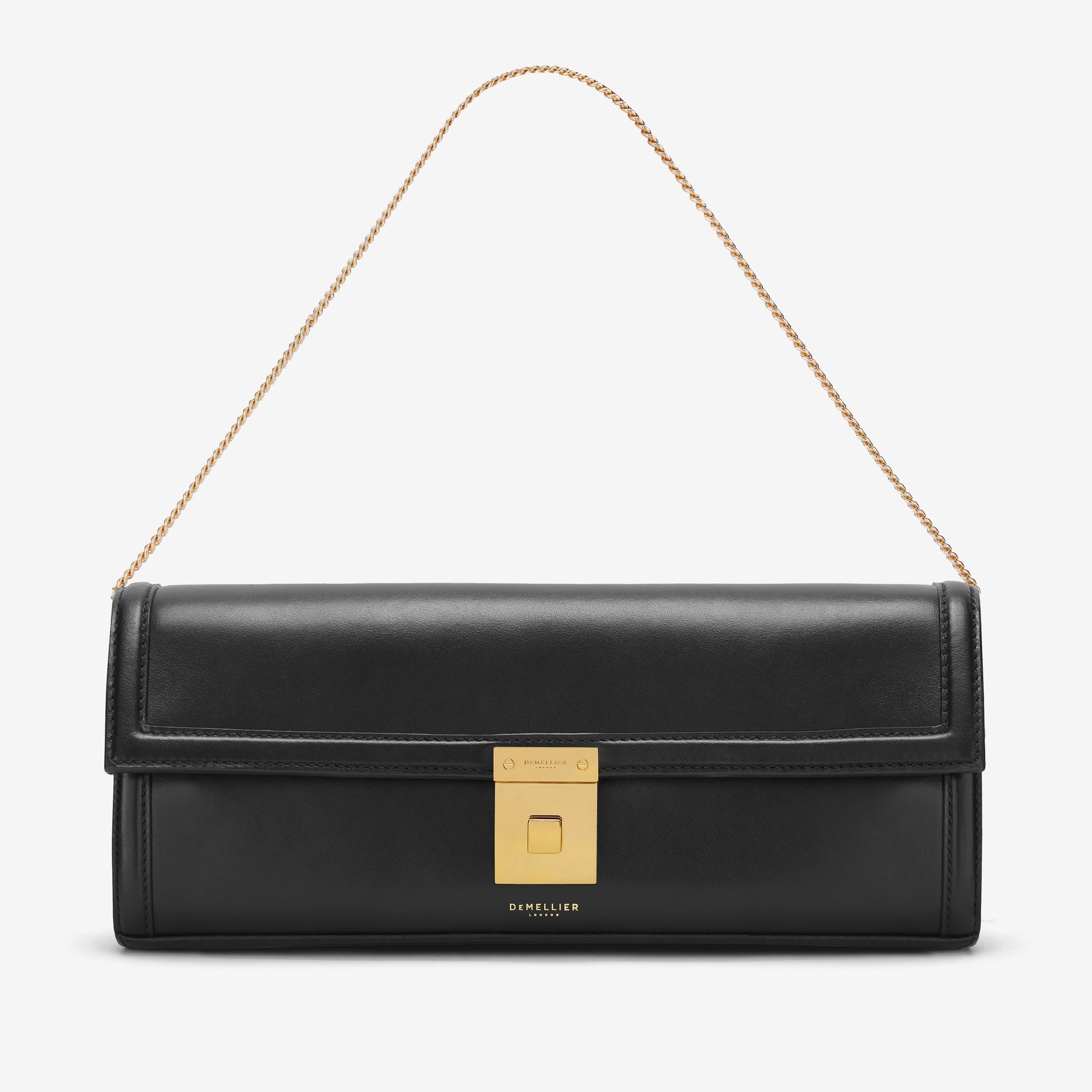 DeMellier The Paris Clutch black smooth